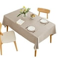 thumbnail image 3 of Xukmct Linen Tablecloth Waterproof Washable Table Cloths Decorative Table Cover for Dining Table, Party, 47" x 67", 3 of 7