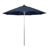 California Umbrella Venture 9' Silver Market Umbrella in Indigo