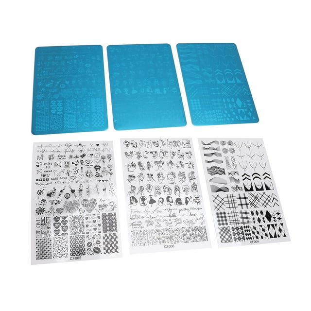 Nail Image Stamp Plates, Different Patterns Irregular Nail Art Stamping Plate for Acrylic Nail