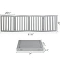thumbnail image 2 of Favory  Pet Dog Gate, Foldable Freestanding Dog Door 4 Panel, White Wooden Z Shape Step Over Pet Fence for Entryway, Stairs, Doorway,Gray, 2 of 9