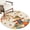Beige, variant on Fall Scarecrows Round Area Rug 5Ft Circle Rugs for Living Room Bedroom, Thanksgiving Autumn Harvest Pumpkins Leaves Non-Slip Carpet Floor Mats Indoor Outdoor Carpet Runner Aesthetic Home Decor