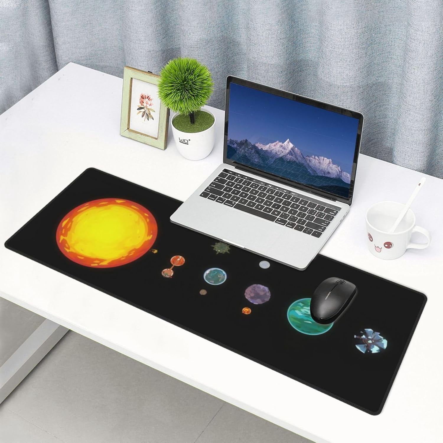 Outer Wilds Gaming Mouse Pad Large Extended Computer Full Desk Pad 31.5x11.8 inch Computer Mouse Mat Keyboard for Home Office
