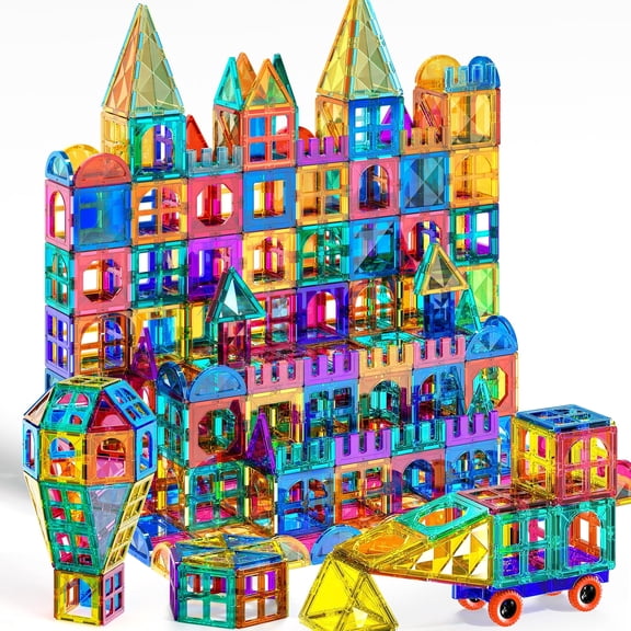 ConeWhale Magnet Tiles, 80 PCS Building Toy Set, Learning and Education Toys for Ages 3-8 Year Old Toddler Kids Boys and Girls