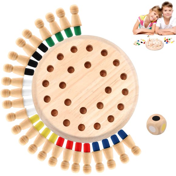 Wooden Memory Match Stick Chess Toys, 1 Set Family Board Games Wooden Memory Games, Memory Chess For Kids And Adults Preschool Education
