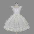 thumbnail image 2 of Qiopertar Women's Lace Dress with Bow Sleeveless Round Neck Casual Party Cocktail Short Dress, White XL, 2 of 4