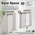 thumbnail image 6 of 24" X 84" Closet style 1 Lattice Shapes Interior Bi-Fold Barn Door Within Manufacture Wood Folding Closet Door, 6 of 7