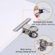 thumbnail image 4 of Clips de bisagra de metal, paquete de 12 clips Bulldog de 50 mm redondos, clips de bisagra pequeños, regalo de carpeta, 4 of 5