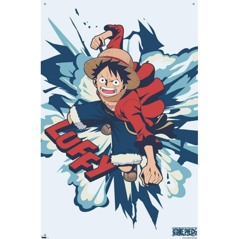 One Piece: Fishman Island - Luffy Punch Wall Poster with Pushpins