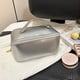 thumbnail image 4 of Bolso De Cosméticos Bolsa de cosméticos de lavado de gran capacidad de cuero de PU a prueba de agua para acampar (plata) Tmvgtek Para Estrenar, 4 of 9