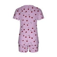thumbnail image 7 of FAHXNVB Womens Pajama Sets 2 Piece Short Sleeve Lounge Set Cherry Print Soft V Nek Sleepwear Tops and Shorts Pjs Set S-XXL, 7 of 7