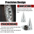 thumbnail image 2 of 33mm x 4 3/4" Chromed Spike Lug Nuts Covers Push on,ABS Chrome Plastic Caps Pointed Push-on Lug Nut Cover for Semi Trucks Trailers, Pack of 60 PCS, 2 of 7