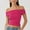 #250616A49 Hot Pink, variant on Aloohaidyvio Off Shoulder Tops for Women Short Sleeve Summer Slim Fit T Shirts Fitted Going Out