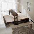 thumbnail image 5 of Spaco 3-in-1 Convertible Sleeper Sofa Bed,Modern Velvet Loveseat Couch with Pull Out Bed,Small Love Seat Futon Sofa Bed with Convertible Office Desk,Beige, 5 of 12