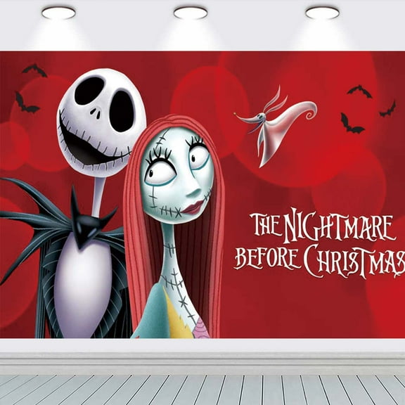 Nightmare Before Christmas Backdrop school Taspestry Wall Decor Banner Party Supplies Poster Birthday Decorations Background for Photography Taspestry