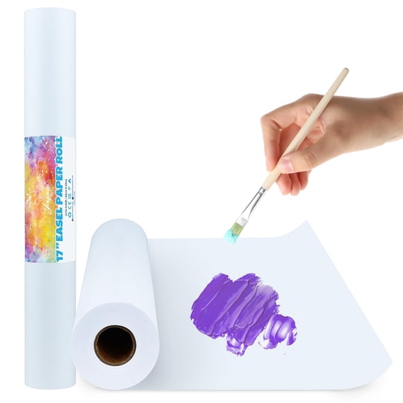 Rollo de Papel para Caballete Joyooss para Dibujo y Arte Infantil 17 cm x 25 m 2 Paquetes