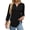 Black, variant on Womens Blouses 3/4 Sleeve V Neck Henley Shirts Dressy Casual Tops Summer Fall Fashion Clothes