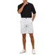 thumbnail image 2 of Pantalones cortos de verano de corte regular para hombre INSPIRE CHIC a rayas 28 Blanco, 2 of 6
