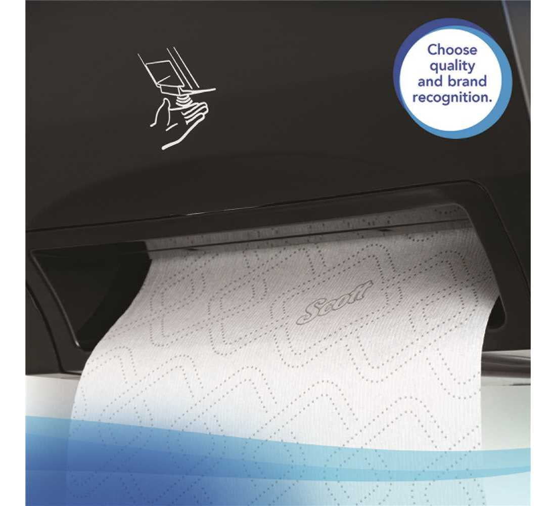 Scott Pro Hard Roll Paper Towels with Elevated Scott Design for Scott Pro Dispenser, Blue Core Only, 1150 ft Roll, 6 Rolls/Carton