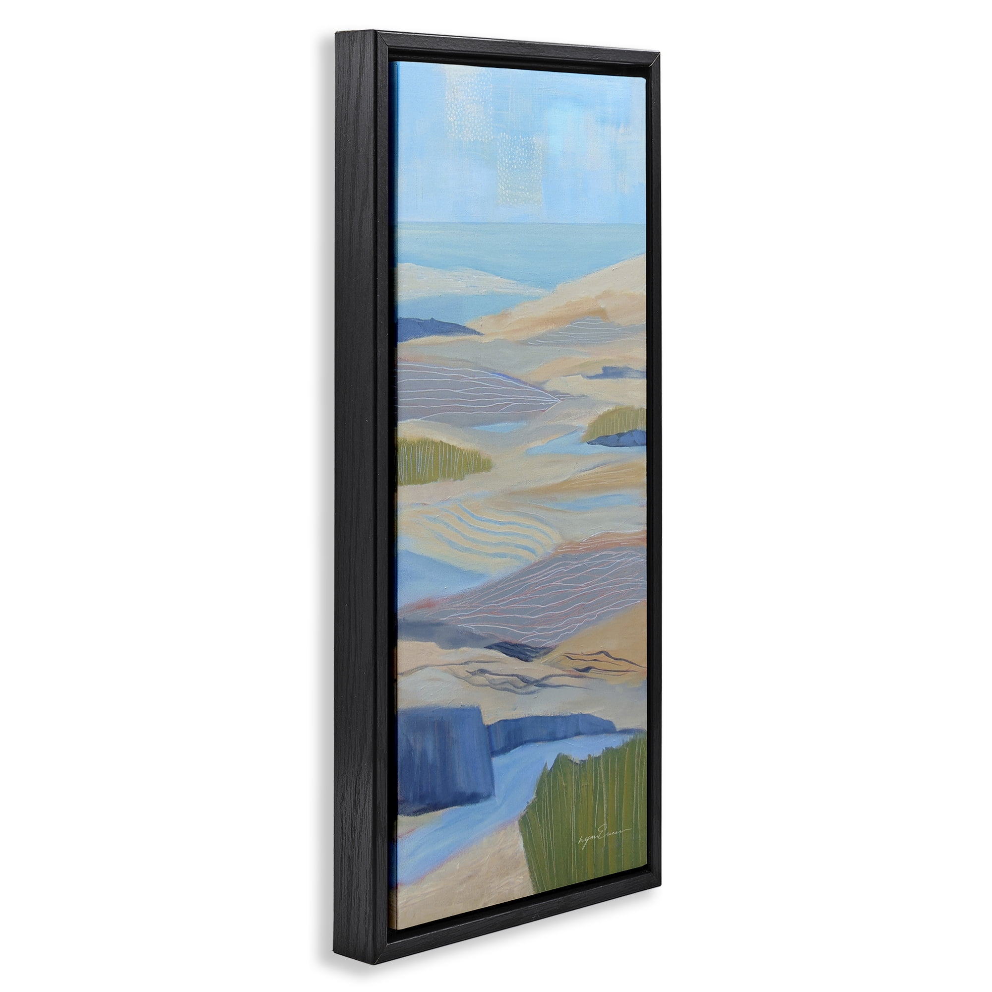 Stupell Industries Ebb & Flow Sand Dunes Black Framed Floater Canvas Wall Art, design by Lynn Ericson Fine Art