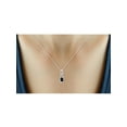 thumbnail image 6 of 2 1/2 Carat T.G.W. Sapphire And White Diamond Accent Sterling Silver 3-Piece Jewelry set, 6 of 7