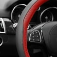 thumbnail image 2 of FH Group FH2009-RED Housse de Volant en Cuir Véritable Géométrique Chic - Rouge, 2 of 7