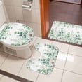 thumbnail image 5 of Eucalyptus Leaves Daisy Bathroom Rugs Set Summer Farmhouses Flower Non Slip Absorbent Soft Bath Mats 3 Piece Set with Bathroom Rug, U-Shaped Floor Mat, Toilet Seat Cover Large Size, 5 of 9