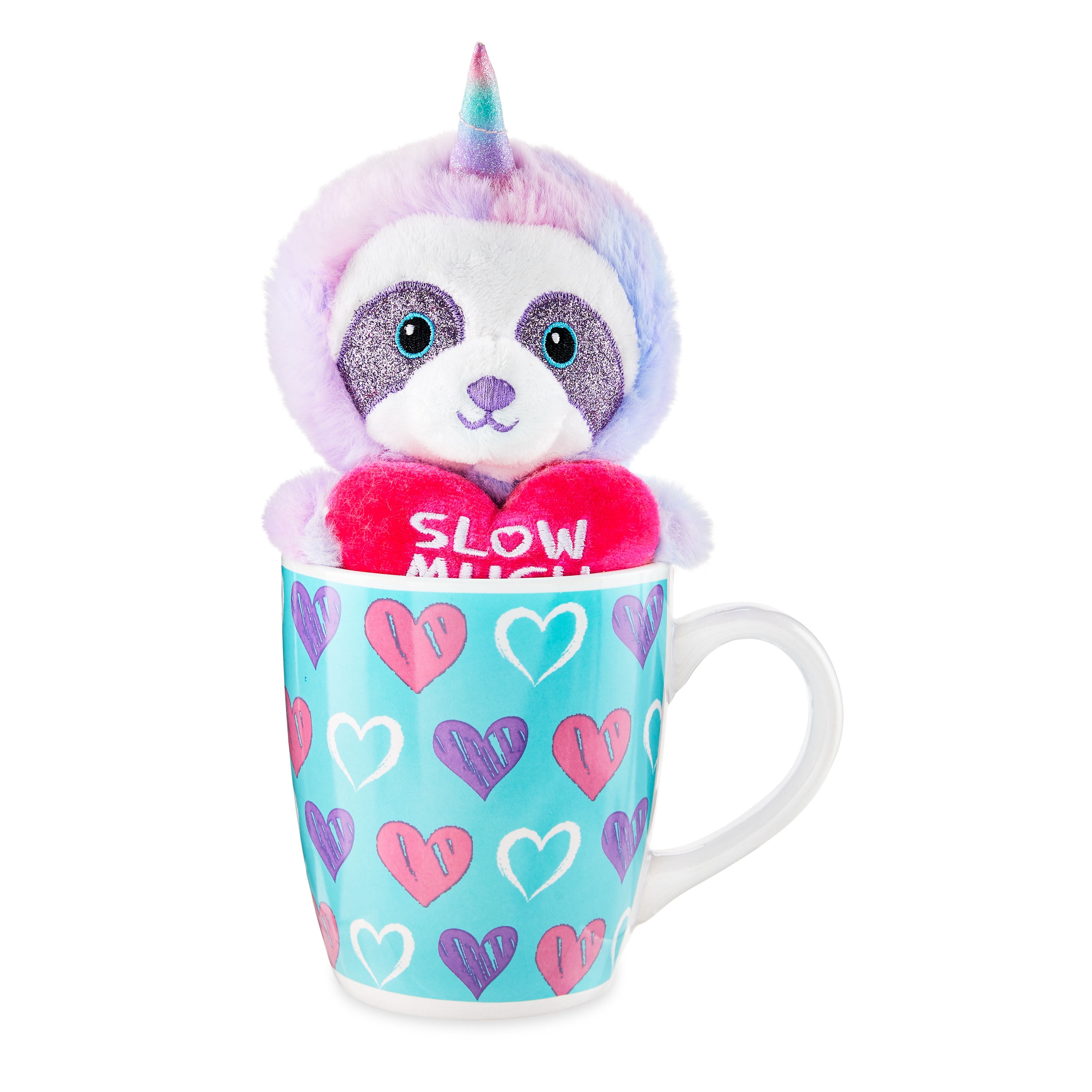 Way to Celebrate! Valentine's Day Jumbo Mug and Plush Set, Sloth