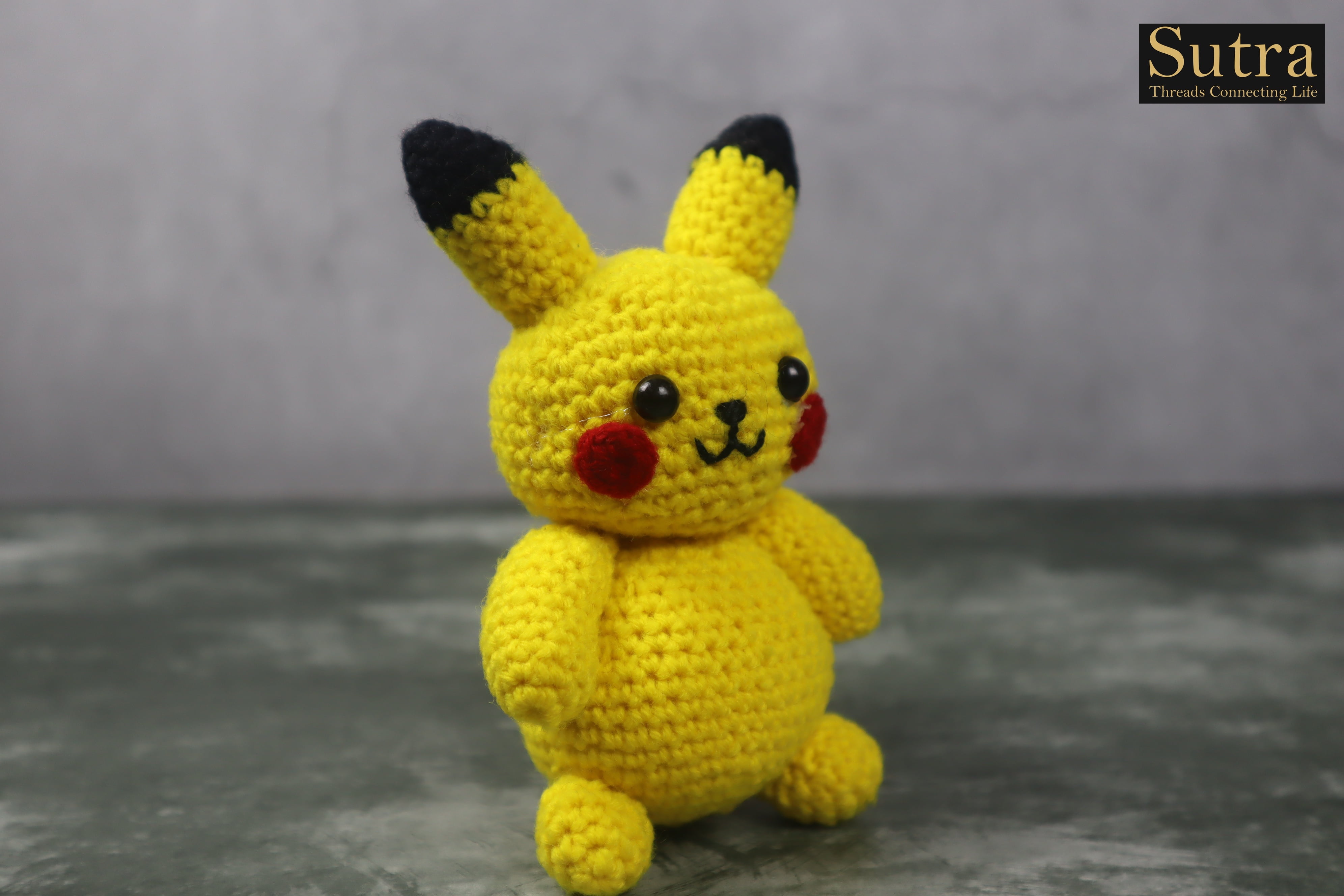 Embroidery Pokémon Pikachu Crochet Toy ,Amigurumi Pokémon Pikachu , Best Baby Shower Gift