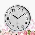 thumbnail image 6 of Silent Wall Clock Non Ticking, 9.84 Inch Wall Clocks Battery Operated, Small Analog Clock for Bedroom Home Office Kitchen Bathroom, Easy to Read(White), 6 of 7