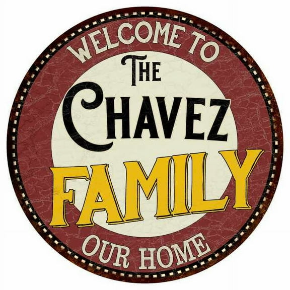The Chavez Family 12" Round Metal Sign Kitchen Game Room Décor 200120038119