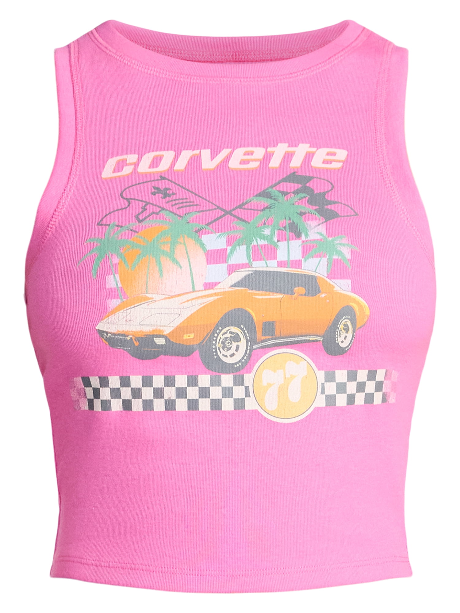 Corvette Race Flags Women's Graphic Tank Top, Sizes XXS-XXL