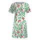 thumbnail image 4 of Mini vestido de playa con estampado floral de manga corta y cuello redondo bohemio informal sexy de verano para mujer Pompotops  hdfakjf2413, 4 of 4