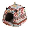 thumbnail image 2 of Walbest Rabbit Guinea Pig Hamster House Bed Cute Small Animal Pet Winter Warm Squirrel Hedgehog Chinchilla House Cage Nest Hamster Accessories, 2 of 7