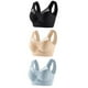 thumbnail image 1 of Gibobby Brasieres para mujer sin varilla 3 piezas de ropa interior sin tirantes de encaje sin tirantes para mujer, ropa interior fina con pliegue lateral(Beige,G), 1 of 3