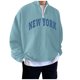 thumbnail image 2 of Gibobby Sudaderas sin gorro hombre Sudaderas Hombre Felpa Stretch Cuello Redondo Basico(Azul,M), 2 of 5