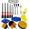 thumbnail image 1 of Juego De Lavado Kit de cepillos de limpieza de 17 piezas, herramientas multifunción para limpiar el polvo y la suciedad, para alfombras de baño, 1 of 9