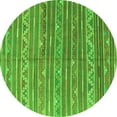 thumbnail image 1 of Ahgly Company Indoor Round Southwestern Green Country Area Rugs, 3' Round, 1 of 1