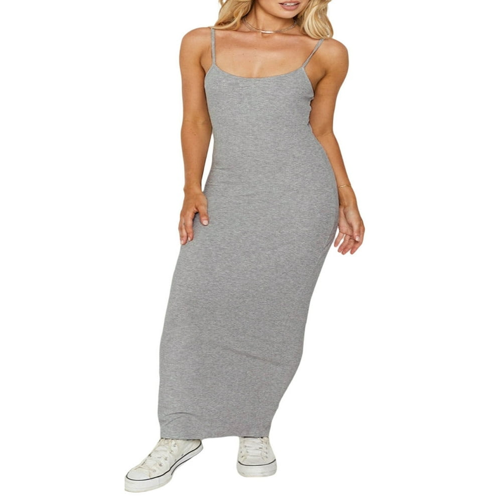 gray cami dress
