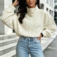 thumbnail image 4 of Yutgune Women's Cropped Polka Dots Jacket Zip up with Pockets Stand Collar Bomber Jacket Fall Workout Outerwear, 4 of 8