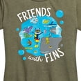 thumbnail image 2 of Pete The Cat - Friends With Fins - Women's Short Sleeve Graphic T-Shirt, 2 of 6
