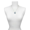 thumbnail image 3 of Delight Jewelry Silvertone Blue Evil Eye Good Luck Laugh Ring Charm Necklace, 18", 3 of 4