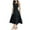 Black, variant on EINCcm Summer Dresses for Women Spaghetti Strap Open Back A-Line Midi Skirt Elegant Tiered Swing Vacation Dress