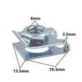 thumbnail image 6 of 20X Car License Plate Fastener Buckle Metal Screw 6Mm Nut U-Type Clips Retainers, 6 of 9