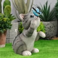 thumbnail image 6 of Solar Cat Yard Decor Light Cat Garden Sculpture Resin Cat Outdoor Statue For Porch Lawn, 6 of 6