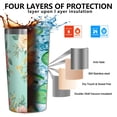 thumbnail image 3 of Pioneer Flower 10oz Tumblers Stainless Steel Tumbler with Lid and Straw,Vacuum Insulated Double Wall Travel Tumbler Cups with Cleaning Brush for Coffee, Tea, 3 of 4