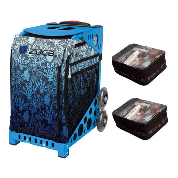 Zuca 18" Sport Bag - Reef with 2 Small Utility Pouch (Blue Frame)