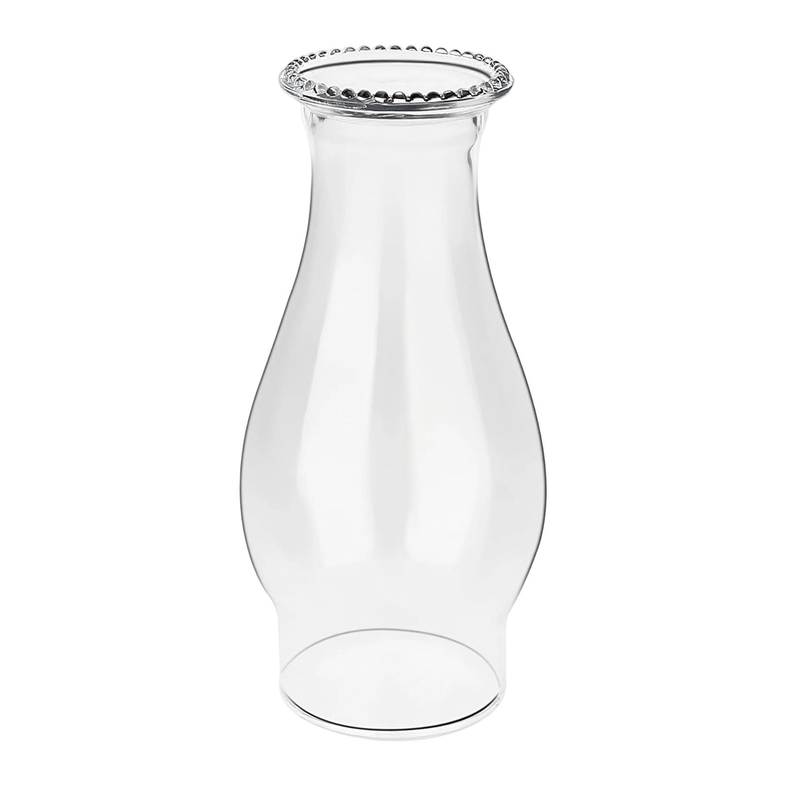 EHJRE Oil Lamp Fireplace Attachment, Clear Lantern, Retro Oil Lantern, Accessory with 7.6 Cm Base And Glass Shade for Hallway, Dining Room And Firepla