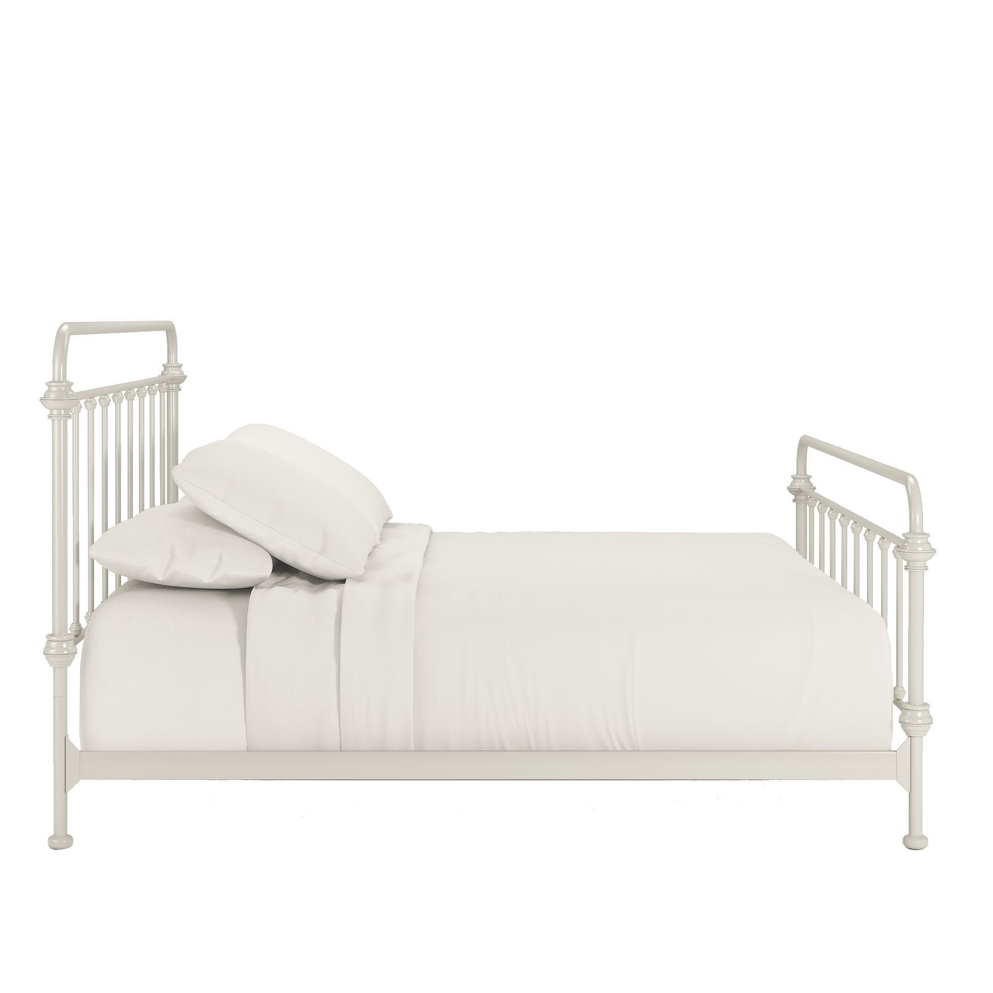 Weston Home Nottingham Metal King Bed, Silver Birch