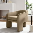 thumbnail image 2 of Armchair Chair, Gray, Velvet, Living Room Lounge Cafe Lobby Hospitality Restaurant, Modern Contemporary, HB37606, 2 of 9
