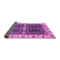 thumbnail image 2 of Ahgly Company Indoor Round Geometric Purple Traditional Area Rugs, 5' Round, 2 of 4